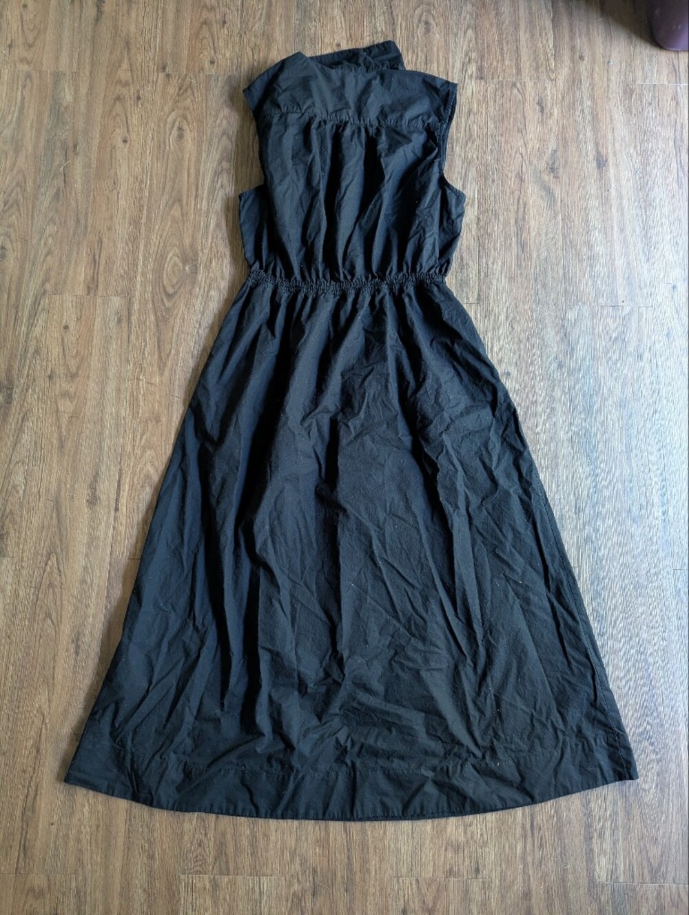 LOFT Black Maxi Sleeveless Dress With Elastic Waist Sz XL - Picture 5 of 6